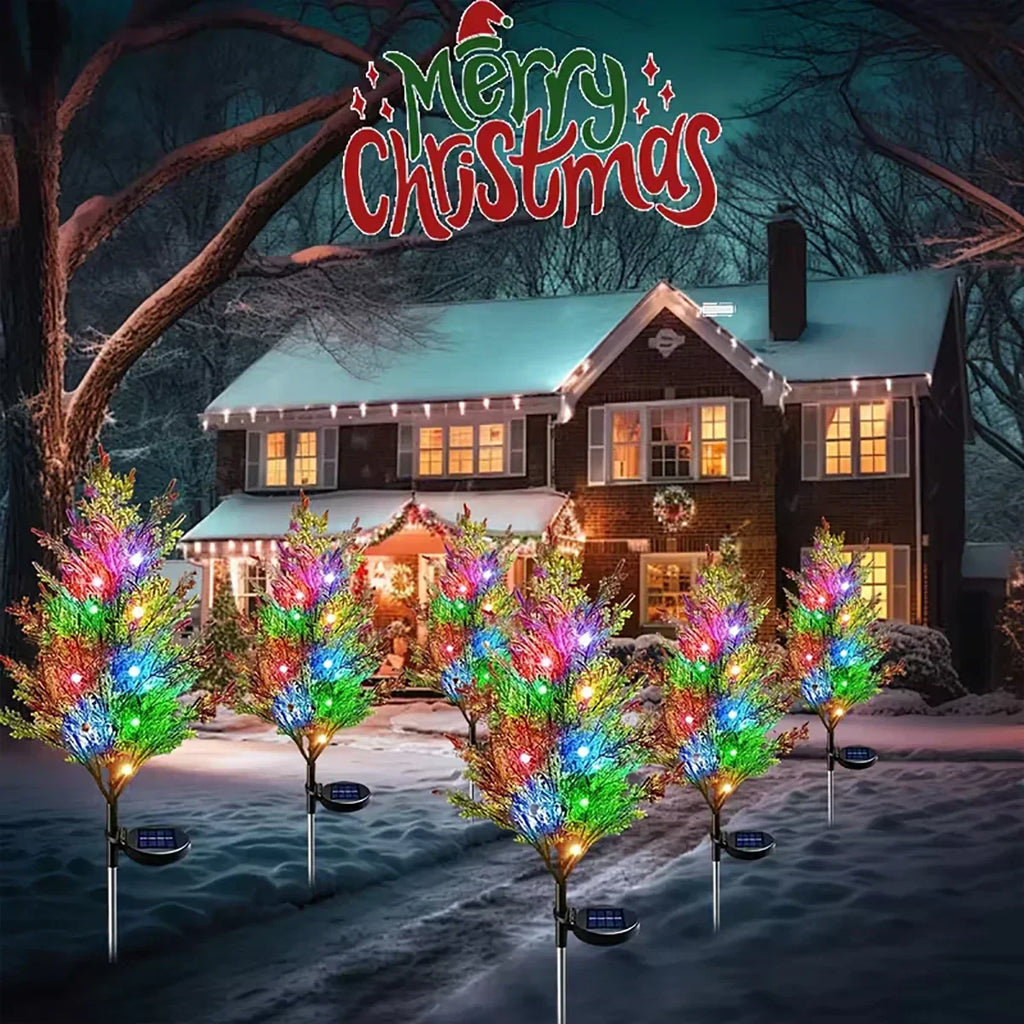 Solar Lichterkette Weihnachtsbaum außen mehrfarbig