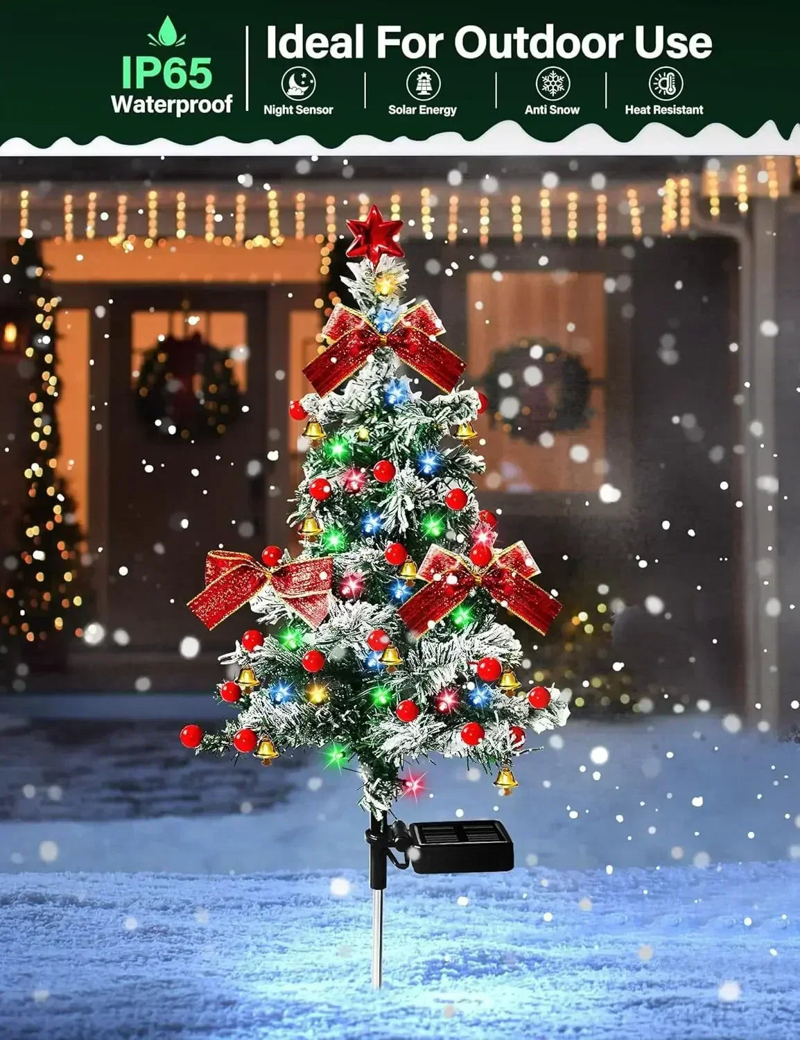 Solar LED Weihnachtsbaum für außen