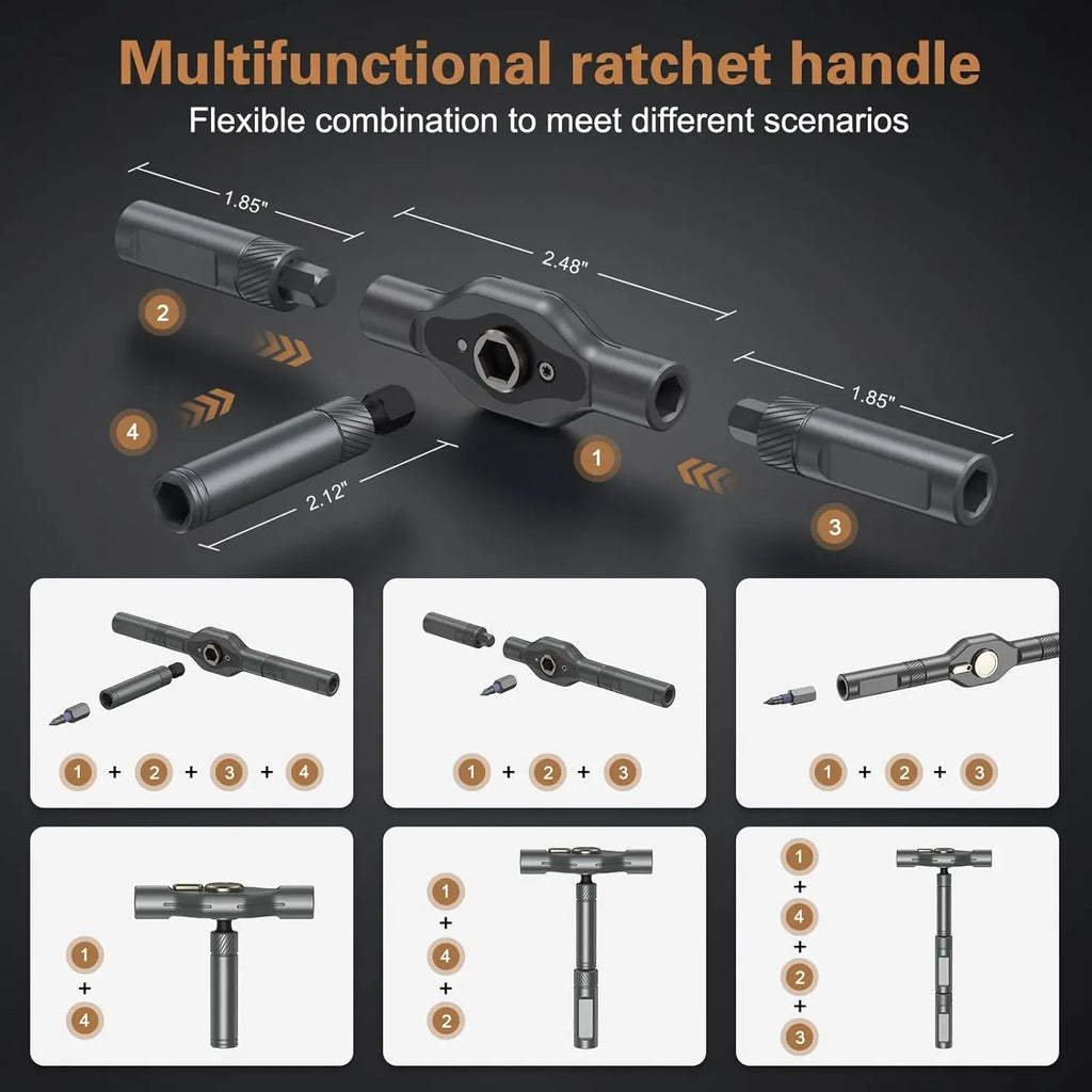 24-in-1 Ratschenschraubendreher magnetische Bits