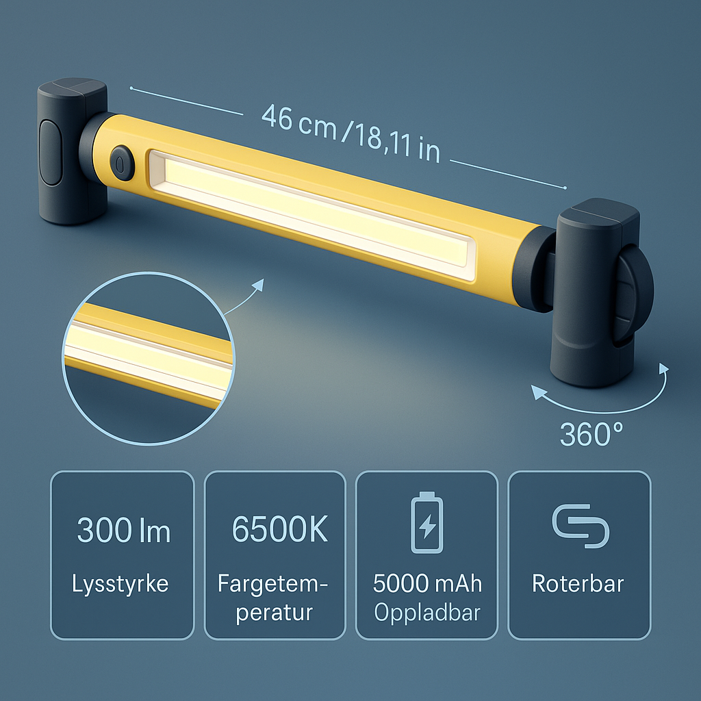 Leistungsstarke magnetische Akku-Arbeitslampe