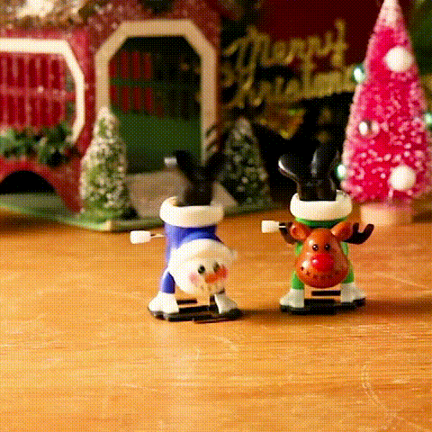 Aufziehbares Weihnachtsspielzeug 2 für 1