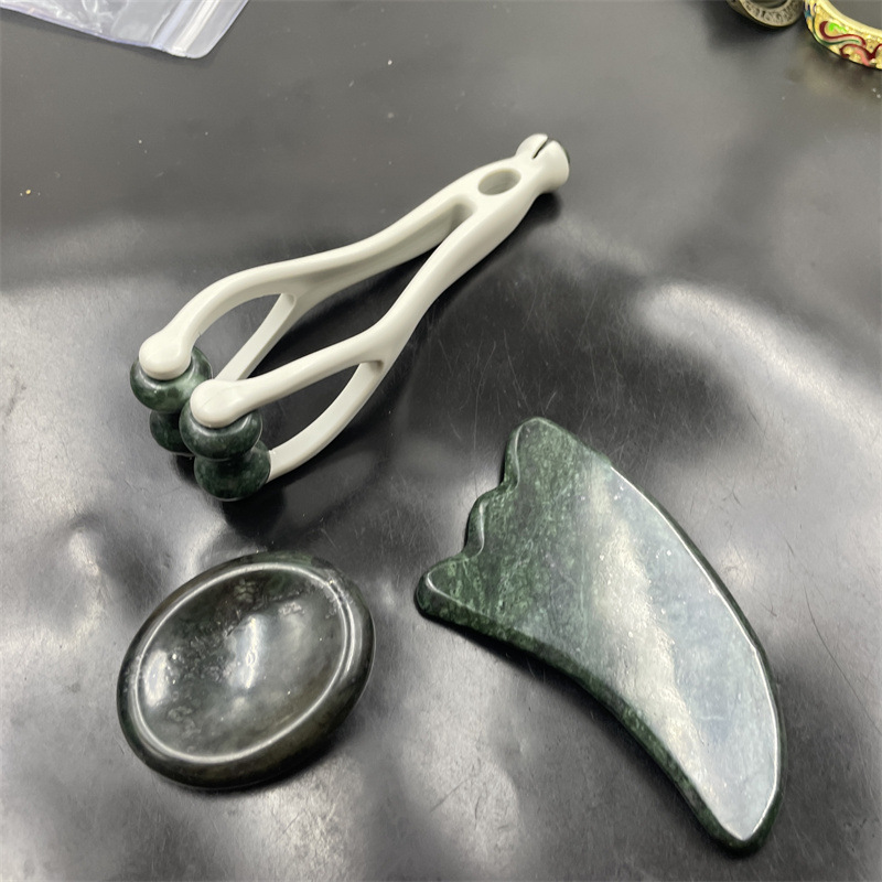 Gua Sha Gesichtsmassage Set Naturstein