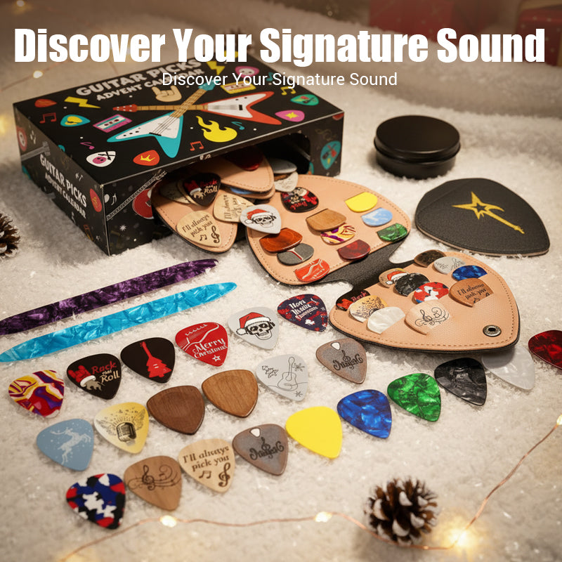 Gitarristen Adventskalender mit 24 Plektren
