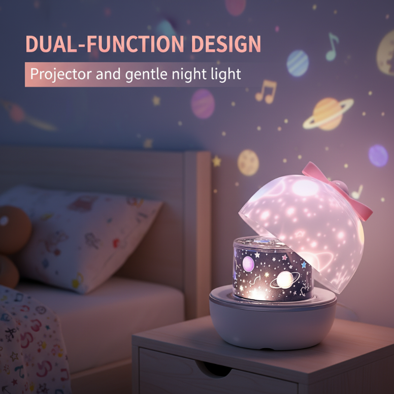 Aufladbarer drehbarer Sternenhimmel Projektor Nachtlicht