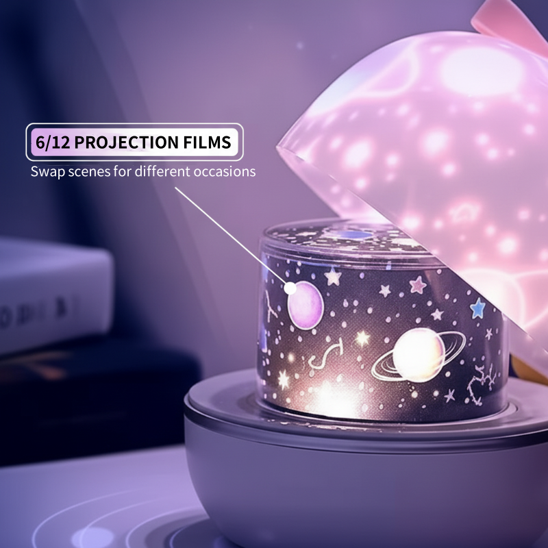 Aufladbarer drehbarer Sternenhimmel Projektor Nachtlicht